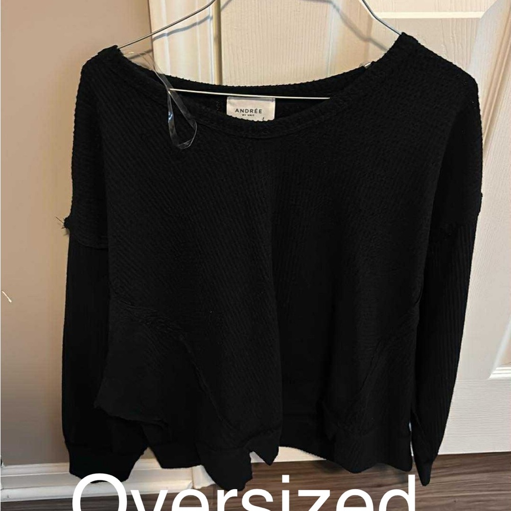 Andree Women's Black Crew Neck Sweater